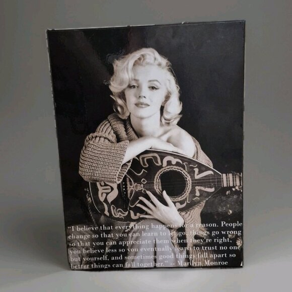 Vinyage Marilyn Monroe Photo Lacquered On Wood Plaque/Wall Hanging~ Milton Green - Picture 1 of 6